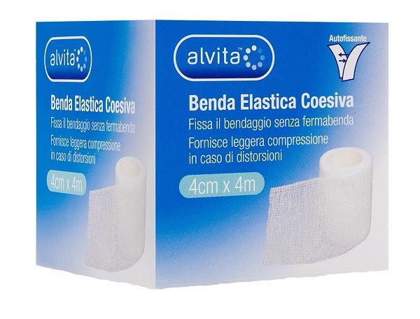 BENDA ELASTICA AUTOADESIVA ALVITA 4X4CM - doctorpill.it