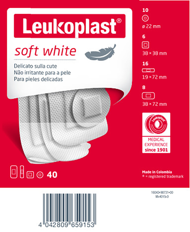 LEUKOPLAST SOFT WHITE 40 PEZZI ASSORTITI - doctorpill.it
