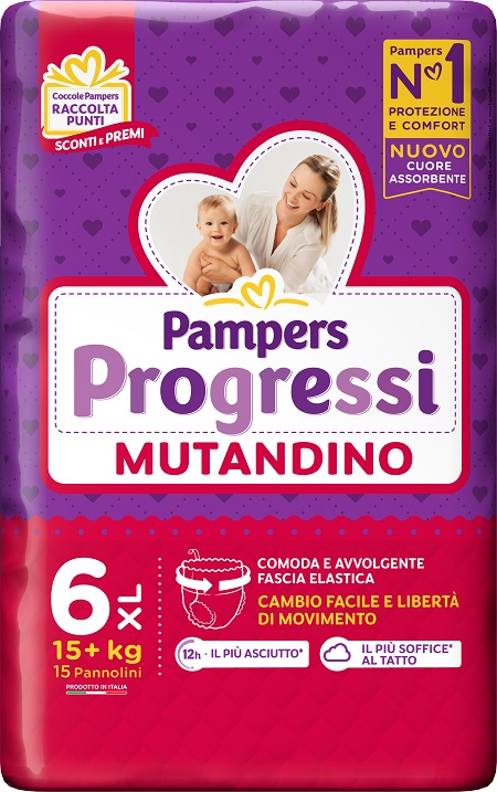 PAMPERS PROGRESSI MUTANDINA XL 15 PEZZI - doctorpill.it