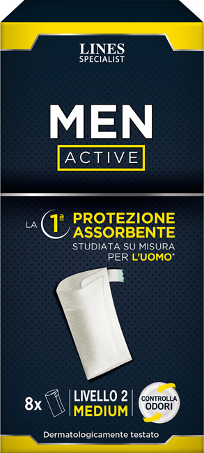 PANNOLONE LINES SPECIALIST MEN ACTIVE 8 PEZZI LIVELLO 2 - doctorpill.it