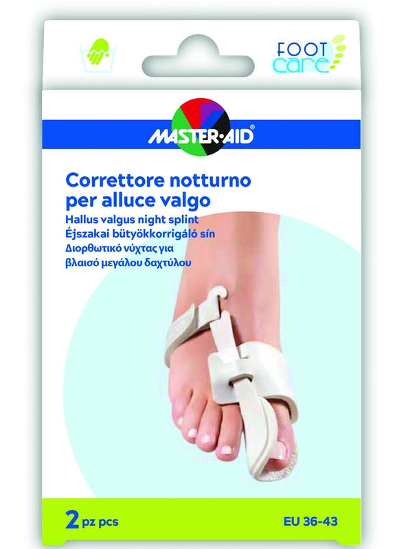 CORRETTORE NOTTE ALLUCE VALGO MASTER-AID FOOTCARE 36-43 2 PEZZI D10 - doctorpill.it