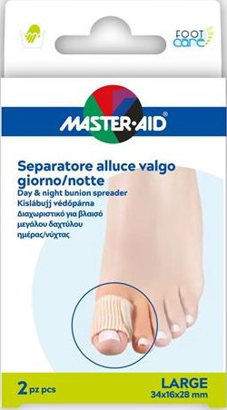 DIVARICATORE ALLUCE GIORNO/NOTTE MASTER-AID FOOTCARE LARGE 2 PEZZI D12 - doctorpill.it