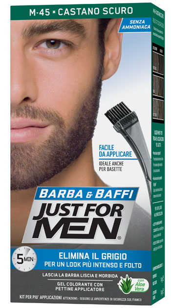 JUST FOR MEN BARBA & BAFFI M45 CASTANO SCURO 51 G - doctorpill.it