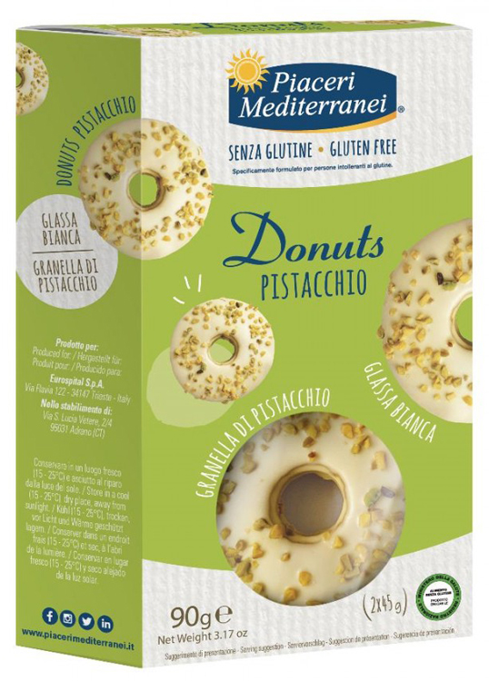 PIACERI MEDITERRANEI DONUTS PISTACCHIO 90 G - doctorpill.it