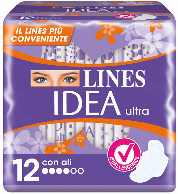 IDEA ULTRA ASSORBENTE GIORNO CON ALI 12 PEZZI - doctorpill.it