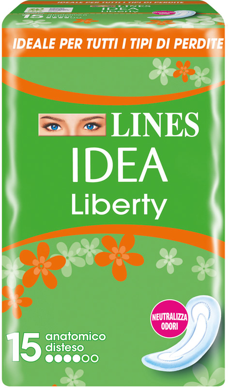 LINES IDEA ASSORBENTE LIBERTY ANATOMICO 15 PEZZI - doctorpill.it
