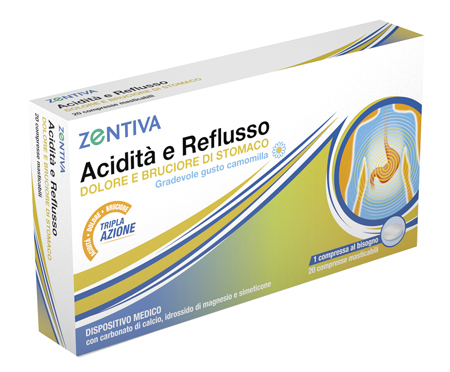 ZENTIVA ACIDITA' REFLUSSO 20 COMPRESSE MASTICABILI - doctorpill.it