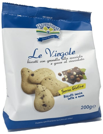 HAPPY FARM VIRGOLE GOCCE CIOCCOLATA E GRANELLA NOCCIOLE 200 G - doctorpill.it