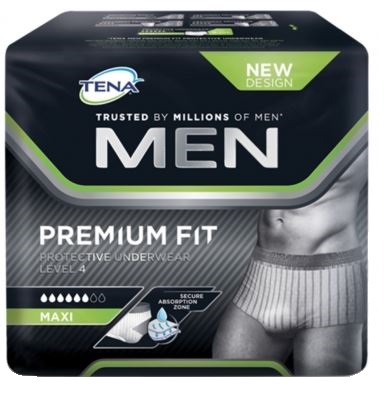MUTANDINA ASSORBENTE MASCHILE TENA MEN PREMIUM FIT LIVELLO 4 S/M 10 PEZZI - doctorpill.it