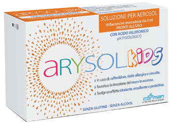 ARYSOL KIDS SOLUZIONE BAMBINI PER AEROSOL CON ACIDO IALURONICO PH FISIOLOGICO 10 FLACONCINI MONODOSE DA 5 ML - doctorpill.it