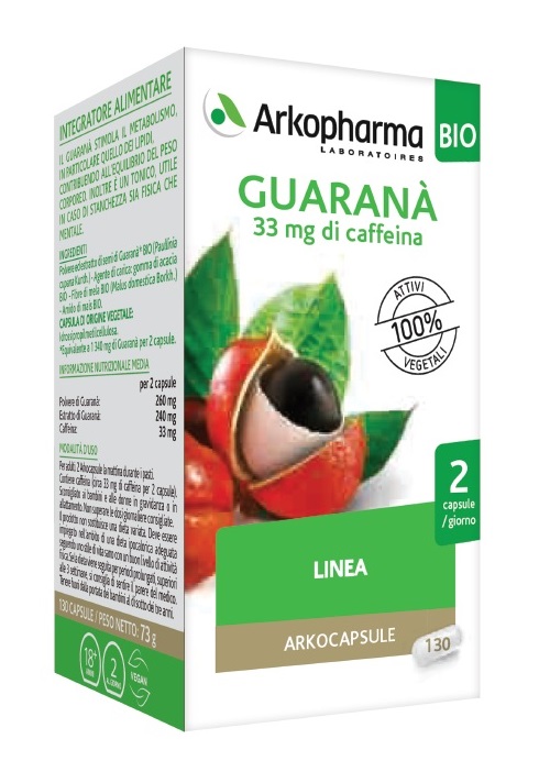 ARKO CAPSULE GUARANA' BIO 130 CAPSULE - doctorpill.it