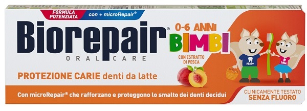 BIOREPAIR ORAL CARE KIDS 0-6 ANNI DENTI DA LATTE DENTIFRICIO CON ESTRATTO DI PESCA 50 ML - doctorpill.it