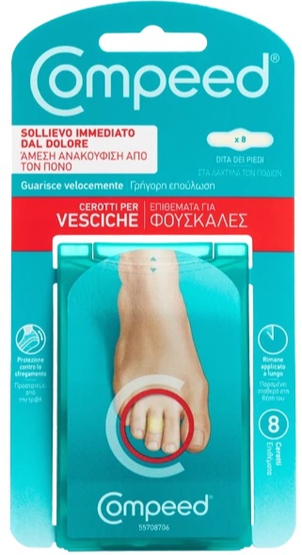 COMPEED CEROTTI PER VESCICHE DITA PIEDI 8 PEZZI CARTON - doctorpill.it