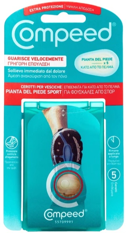 COMPEED CEROTTI PER VESCICHE PIANTA PIEDE SPORT 5 PEZZI - doctorpill.it