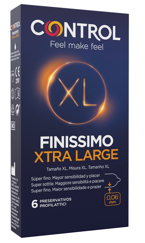CONTROL FINISSIMO XTRA LARGE 6 PEZZI - doctorpill.it