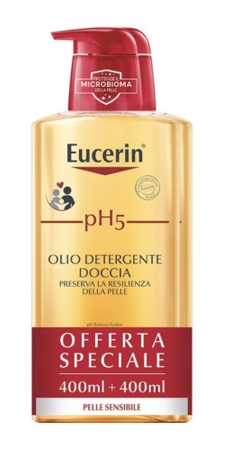 EUCERIN BIPACCO PH5 OLIO DETERGENTE 400 ML + 400 ML - doctorpill.it