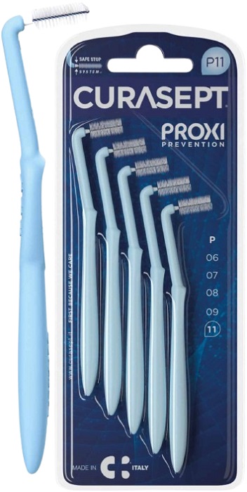 CURASEPT PROXI ANGLE P11 AZZURRO/LIGHT BLUE 5 PEZZI - doctorpill.it