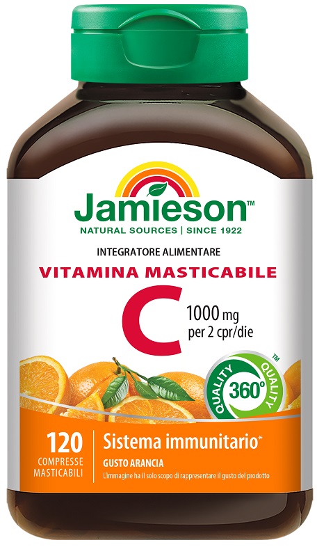 JAMIESON VITAMINA C 1000 MASTICABILE ARANCIA 120 COMPRESSE - doctorpill.it