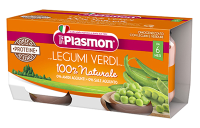 PLASMON OMOGENEIZZATO LEGUMI VERDI 2X80 G - doctorpill.it