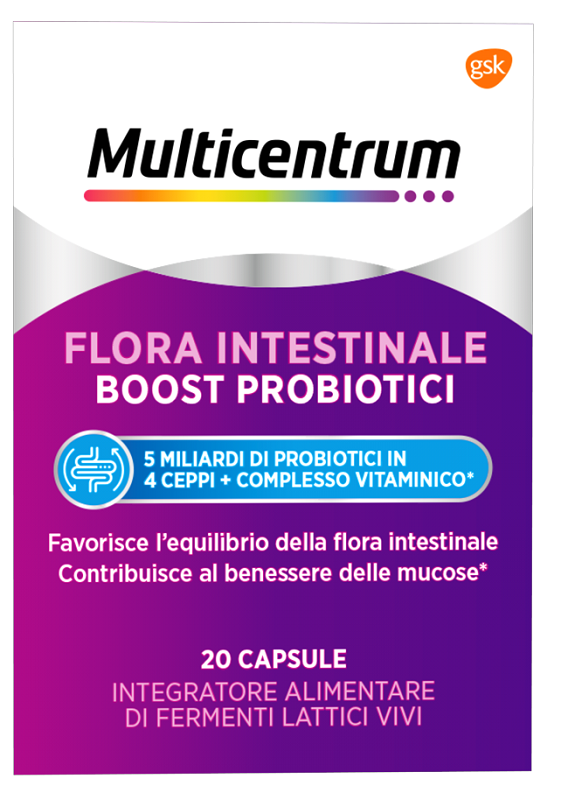 MULTICENTRUM FLORA INTESTINALE BOOST PROBIOTICI 20 CAPSULE - doctorpill.it