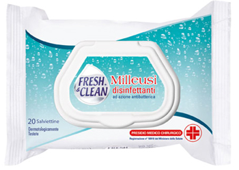 DISINFETTANTE FRESH&CLEAN SALVIETTINE 20 PEZZI - doctorpill.it