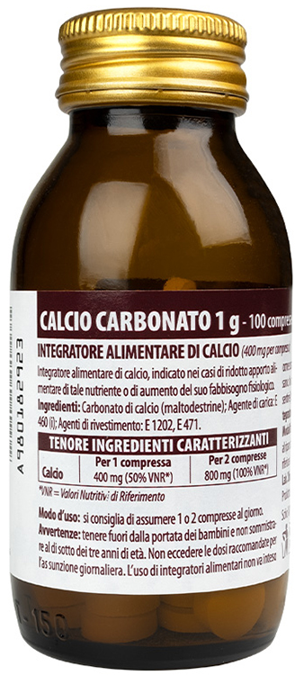 CALCIO CARBONATO NUOVA FORMULA 1 G 100 COMPRESSE - doctorpill.it