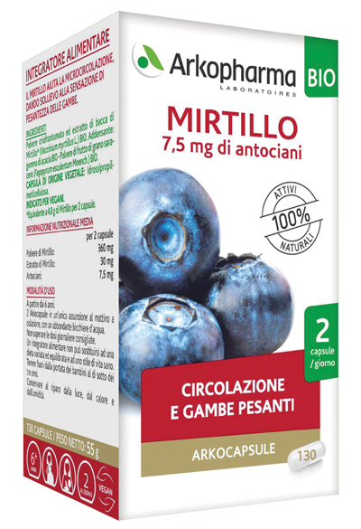 ARKOCAPSULE MIRTILLO BIO 40 CAPSULE - doctorpill.it