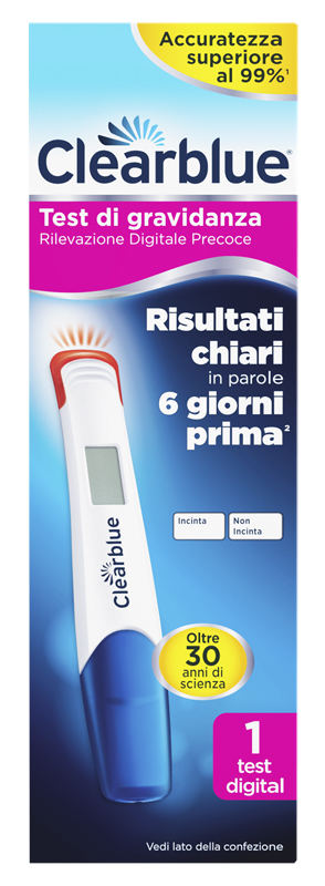 CLEARBLUE TEST GRAVIDANZA RILEVAZIONE PRECOCE DIGITALE 1 PEZZO - doctorpill.it