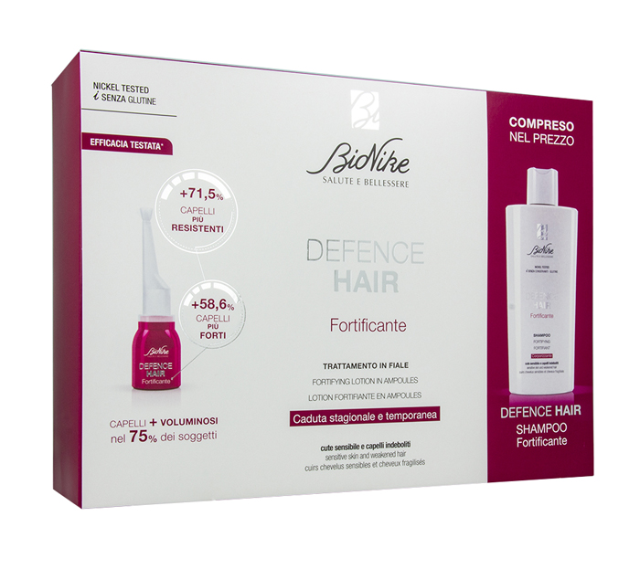 DEFENCE HAIR BIPACK RIDENSIFICANTE 21 FIALE 6 ML + SHAMPOO 200 ML - doctorpill.it