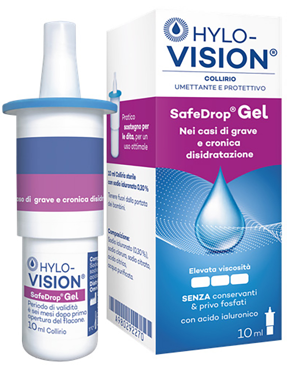 HYLOVISION SAFE DROP GEL 0,3% COLLIRIO UMETTANTE E PROTETTIVO 10 ML - doctorpill.it