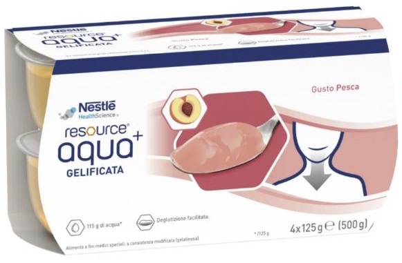 RESOURCE AQUA ACQUA GELIFICATA+PEACH CUP 6 4X125 G - doctorpill.it
