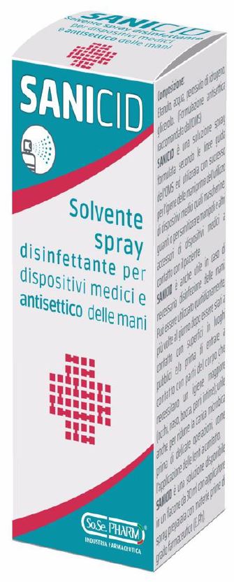 SANICID SOLUZIONE SPRAY PER DISINFEZIONE DISPOSITIVI MEDICI E ANTISETTICO MANI 30 ML - doctorpill.it