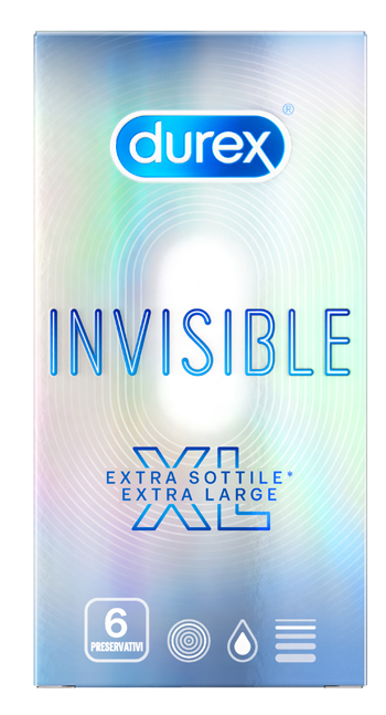 PROFILATTICO DUREX INVISIBLE XL 6 PEZZI - doctorpill.it