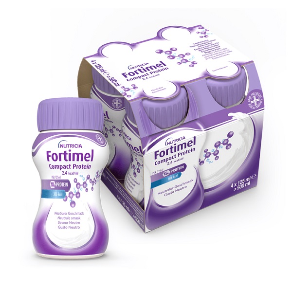 NUTRICIA FORTIMEL COMPACT PROTEIN GUSTO NEUTRO 4 BOTTIGLIE DA 125 ML - doctorpill.it