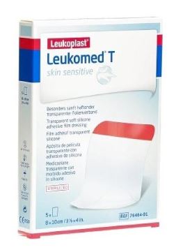 LEUKOMED T SKIN SENSITIVE MEDICAZIONE POST-OPERATORIA TRASPARENTE CON MASSA ADESIVA IN SILICONE 8X10 CM 5 PEZZI - doctorpill.it