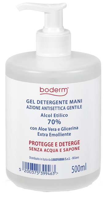 BODERM HAND CLEANSING GEL 70% 500 ML CON DISPENSER - doctorpill.it