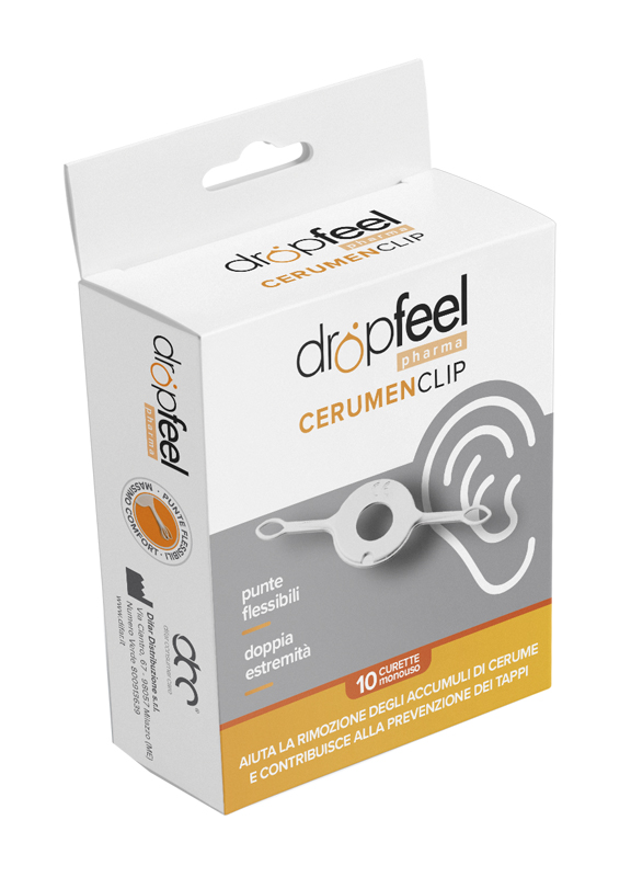DROPFEEL CERUMEN CLIP CURETTA AURICOLARE PER RIMOZIONE CERUME 10 PEZZI - doctorpill.it