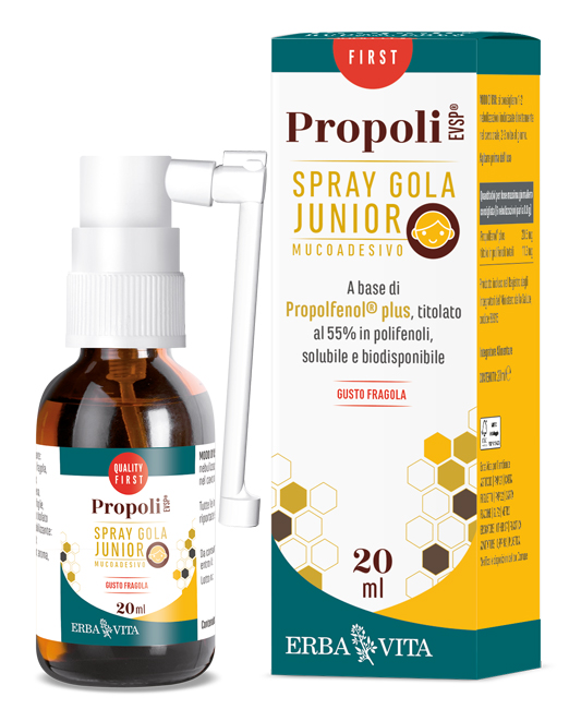 PROPOLI EVSP SPRAY GOLA JUNIOR GUSTO FRAGOLA 20 ML - doctorpill.it