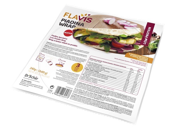 FLAVIS PIADINA WRAP APROTEICA 3 PEZZI DA 80 G - doctorpill.it