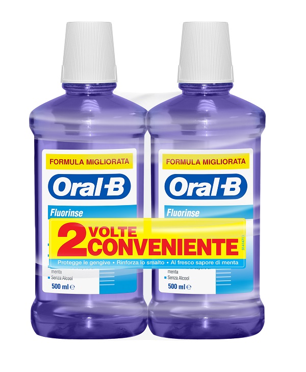 ORALB FLUORINSE COLLUTORIO ANTI CARIE 2 X 500 ML - doctorpill.it