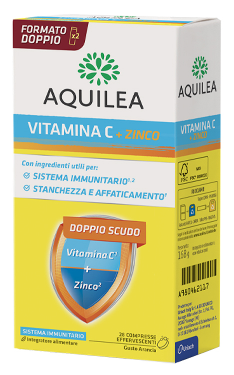 AQUILEA VITAMINA C 14 COMPRESSE EFFERVESCENTI BIPACK - doctorpill.it