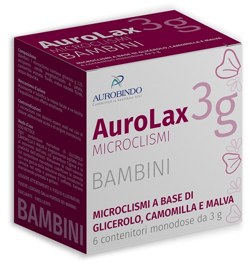 MICROCLISMI PER BAMBINI AUROLAX 6 CONTENITORI 3 G - doctorpill.it