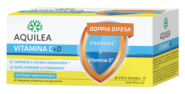 AQUILEA VITAMINA C+D 28 BUSTINE STICK - doctorpill.it