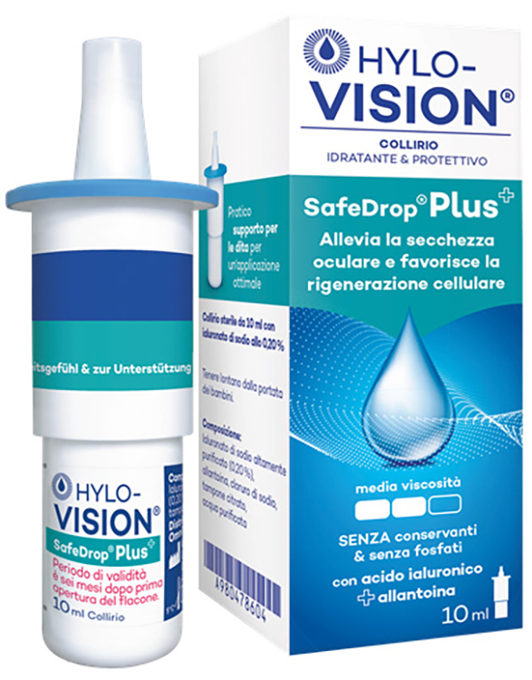 HYLOVISION SAFE DROP PLUS COLLIRIO IDRATANTE E PROTETTIVO 10 ML - doctorpill.it