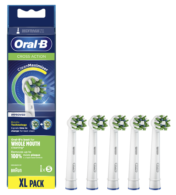 ORALB CROSS ACTION EB50 TESTINE PER SPAZZOLINO ELETTRICO 5 PEZZI - doctorpill.it