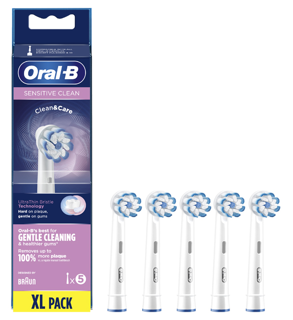 ORALB SENSITIVE CLEAN EB60 TESTINE PER SPAZZOLINO ELETTRICO 5 PEZZI - doctorpill.it