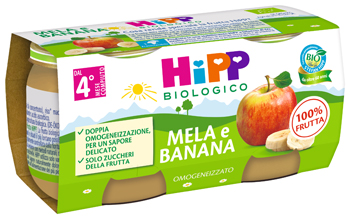 HIPP BIO OMOGENEIZZATO MELA/BANANA 2X80 G - doctorpill.it