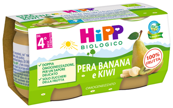HIPP BIO OMOGENEIZZATO KIWI/BANANA/PERA 2X80 G - doctorpill.it