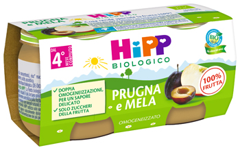 HIPP BIO OMOGENEIZZATO PRUGNA E MELA 2 X 80 G - doctorpill.it