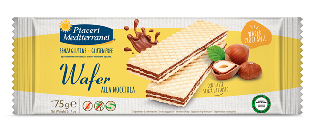 PIACERI MEDITERRANEI WAFER NOCCIOLA 175 G - doctorpill.it